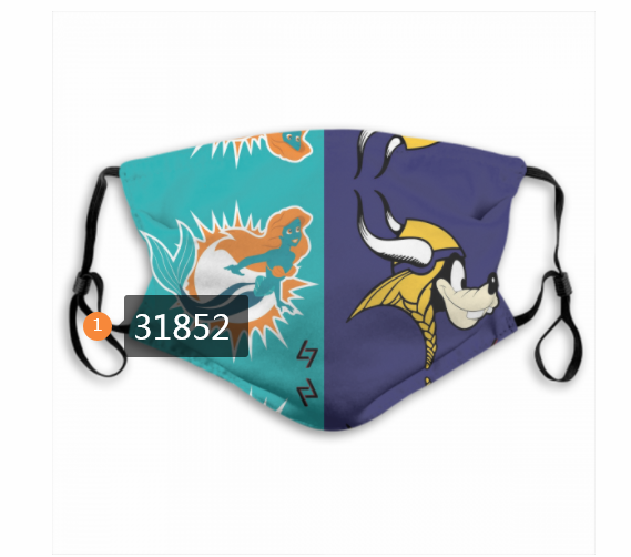 NFL Miami Dolphins 1002020 Dust mask with filter->nfl dust mask->Sports Accessory